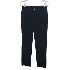 Liz Claiborne Liz Wear Black Velour Velvet Pants 5 Pockets Straight Leg Size 6P